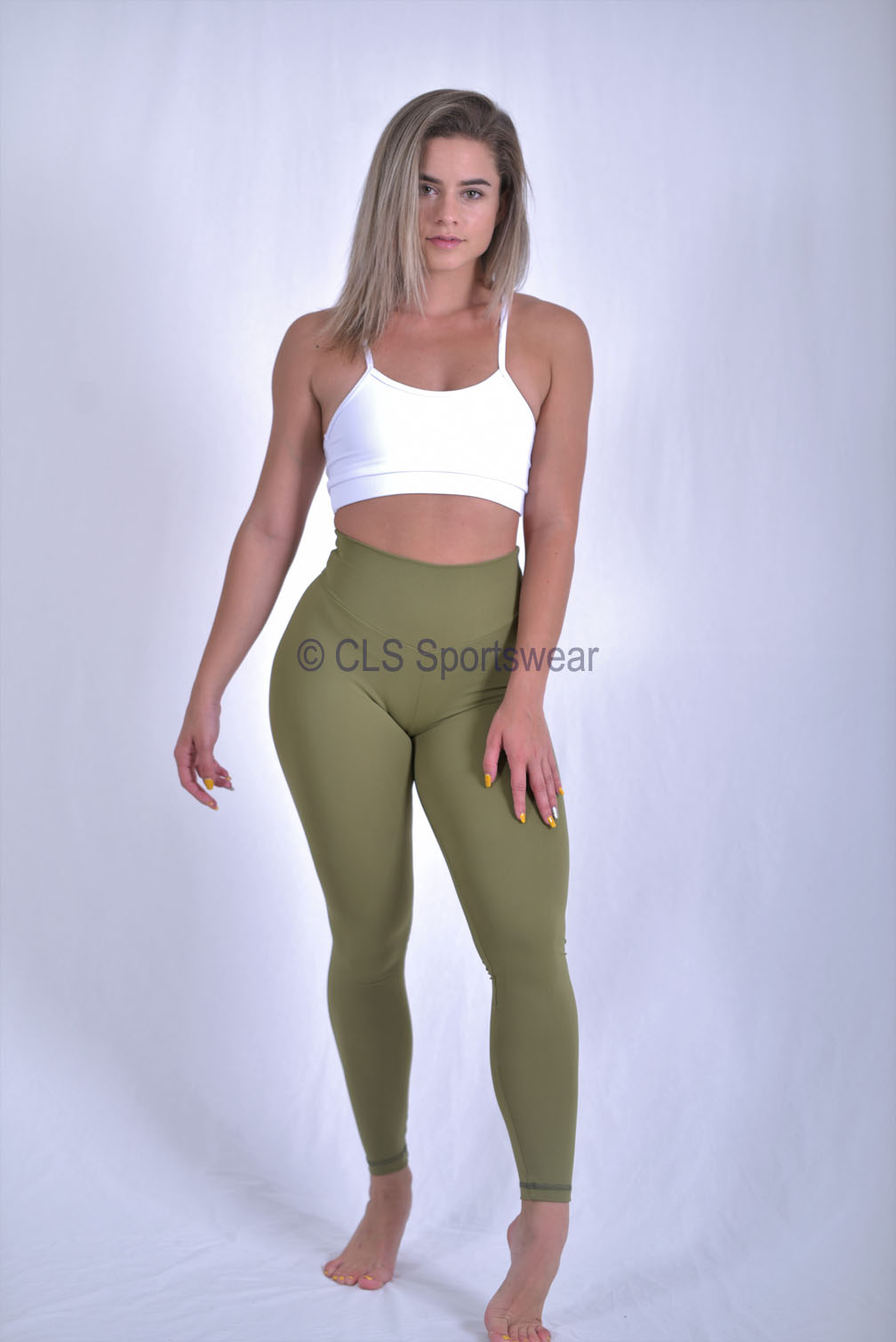 olive green yoga leggings