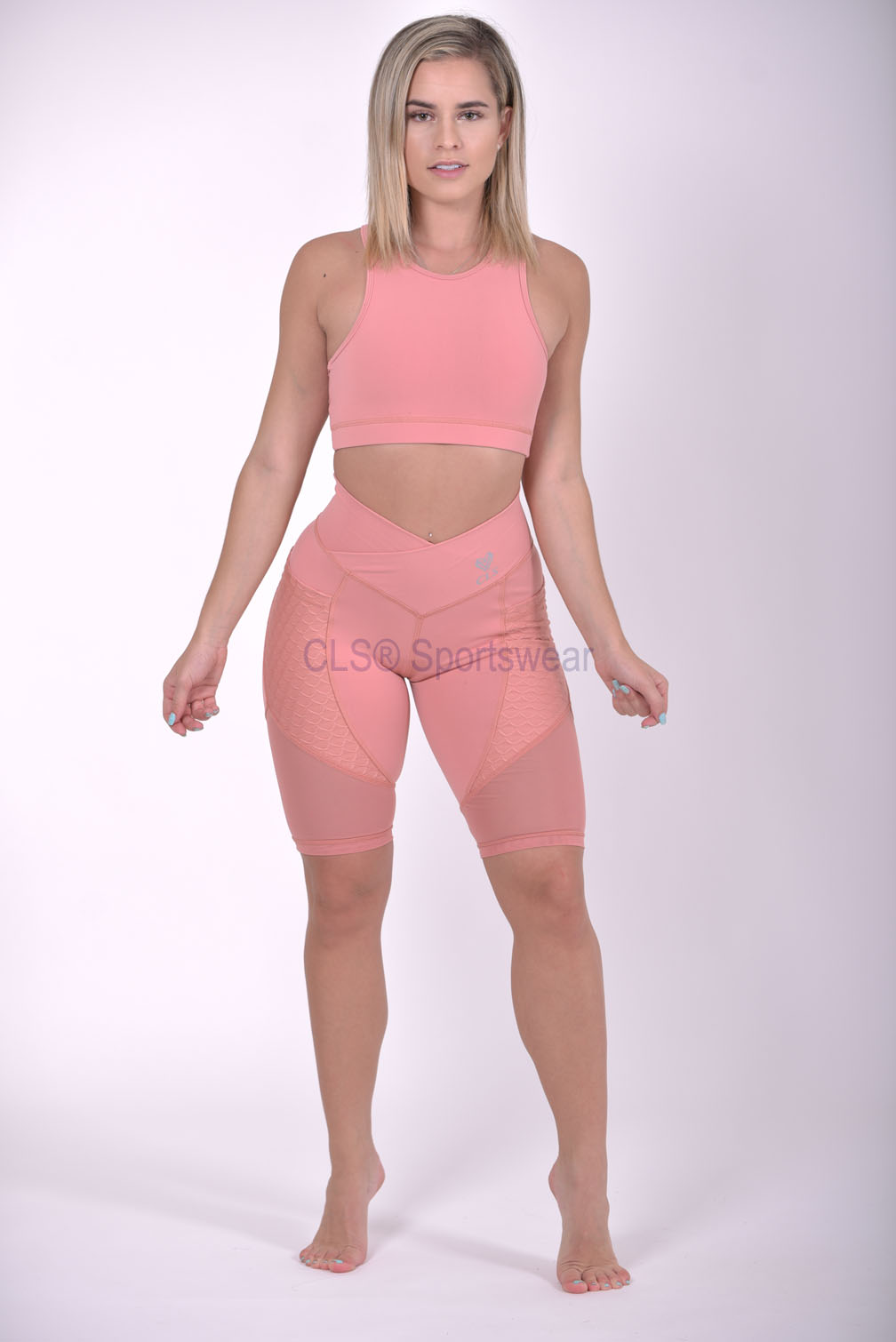 biker shorts with mesh